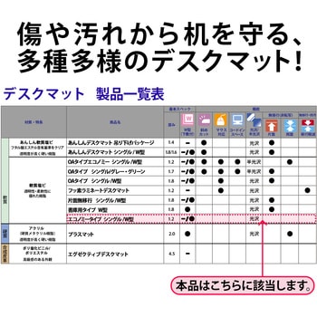 デスクマット エコノミー 下敷き付き 光沢 PLUS(プラス)[文具]