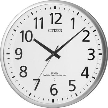 Large radio wall clock, Spacey M465 CITIZEN Round Wall Clocks - Type: Wall  clock, Color: Silver hairline finish (white), Mass (kg): , Power Supply:  4 AA alkaline batteries | MonotaRO Vietnam