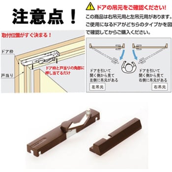 DS001 木製ドア専用 ドアダンパー 1セット WAKI 【通販サイトMonotaRO】