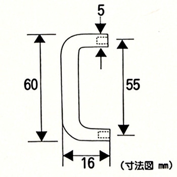 ホワイト丸棒ハンドル WAKI