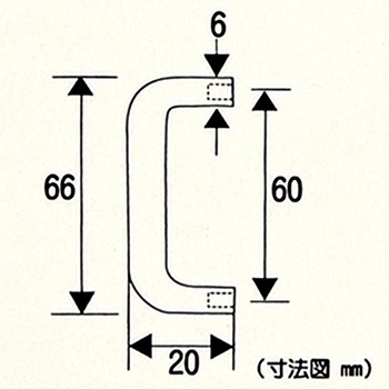 ホワイト丸棒ハンドル WAKI