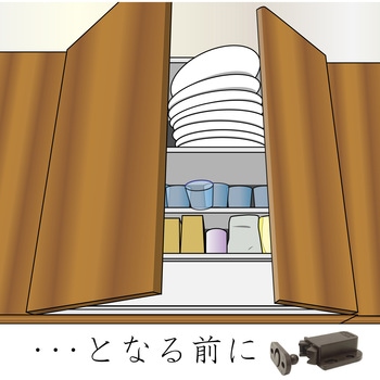 耐震ラッチ SKラッチ ワンプッシュタイプ 開き戸用 WAKI