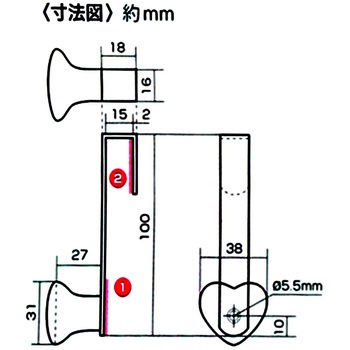 ハートのフック WAKI