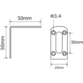 補助金具ステンレス L型 WAKI
