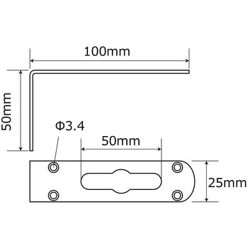 補助金具ステンレス L型 WAKI