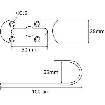 補助金具ステンレス J型 WAKI