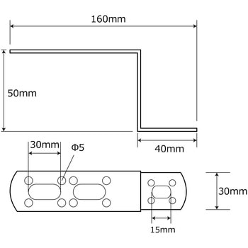 補助金具ユニクロ L型 WAKI