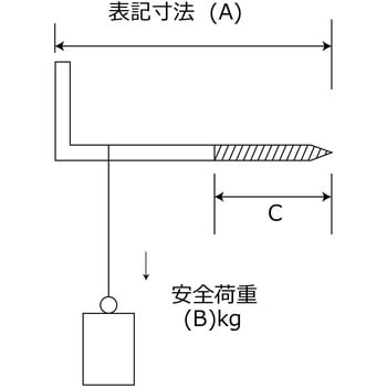 ステンレス大折釘 WAKI