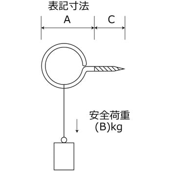 SH-144 真鍮メッキヒートン 1箱(2個) WAKI 【通販サイトMonotaRO】