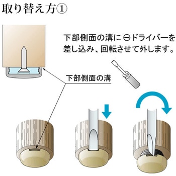 イス脚に打つ! 取替用 打ち込み式スリップ WAKI