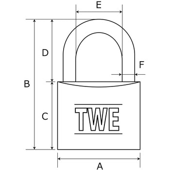 TWE ステンレス吊 南京錠 同番 アイアイ