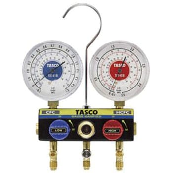 ボールバルブ式マニホールド イチネンTASCO ゲージマニホールド 【通販