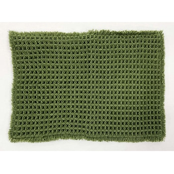 ワッフルバスマット 35×50cm グリーン - マルナカ