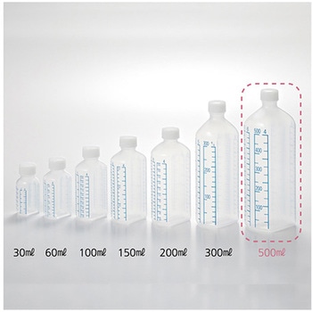 投薬瓶 青目盛 500ml/未滅菌 40本入 アズワン