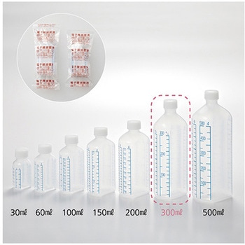 投薬瓶 青目盛 300ml/滅菌 40本入 アズワン