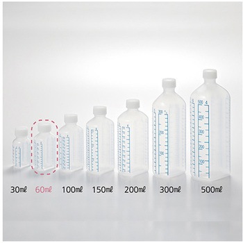 投薬瓶 青目盛 60ml/未滅菌 200本入 アズワン