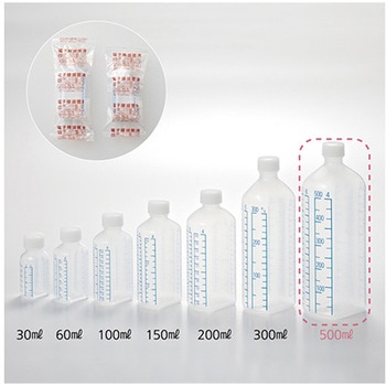 投薬瓶 青目盛 500ml/滅菌 40本入 アズワン