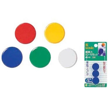 カラーマグネット 18mm 赤 3個入 ソニック