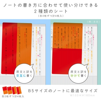 速暗2色で書いて覚える 暗記用ペン&4枚シートセット ソニック