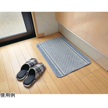日本製バスマット コットンライン 45×60cm ブルー マルナカ