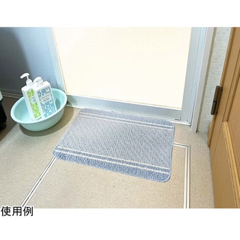 日本製バスマット コットンライン 45×60cm ブルー マルナカ