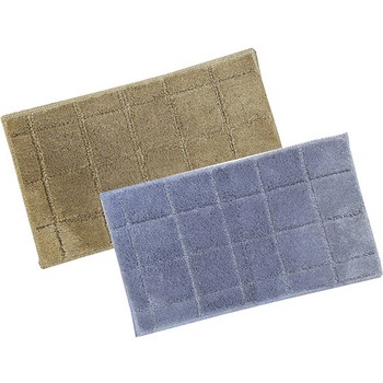 日本製 抗菌防臭&吸水速乾バスマット レチカータ 30×50cm ベージュ&ブルーグレイ 2枚入 マルナカ