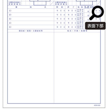 診療録 B5 国保1号紙 21号 10冊入 - アズワン