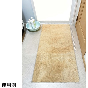 日本製 吸水速乾バスマット コスモトロン クレド 60×120cm ベージュ マルナカ