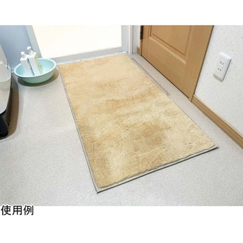 日本製 吸水速乾バスマット コスモトロン クレド 60×120cm ベージュ マルナカ