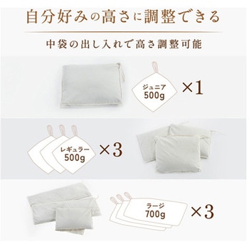 有機洗えるそばっこ枕 レギュラー ハート
