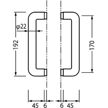 ベスト 305 両面取手 ビスピッチ170ミリ 白 BEST(金物)