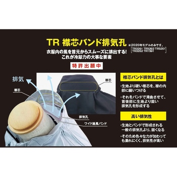 トルネードラカン 冷却服 半袖ブルゾン TR3251 (服のみ) 日新被服