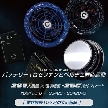 GP980-BL ペルチェ内蔵ファンセット 黒 長信ジャパン