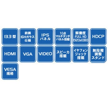 13.3型タッチパネルマルチメディアディスプレイ ADTECHNO(エーディテクノ)