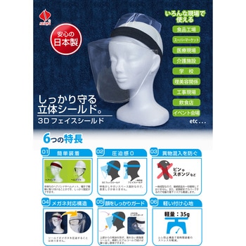 3Dフェイスシールド(10枚入) セイワ