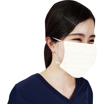 ひんやり接触冷感 ゴムとガーゼタオルで縫わずにできる簡易マスク ホワイト 成瀬