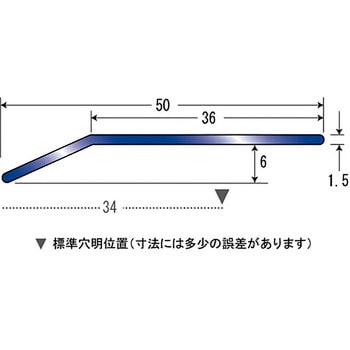 ステンレス製への字押さえ 50mm巾 アシスト カーペット押さえ じゅうたん押さえ 通販モノタロウ 103