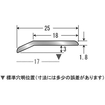 床金物 押え金物 アルミ製への字押え 25mm幅 20-111 アシスト