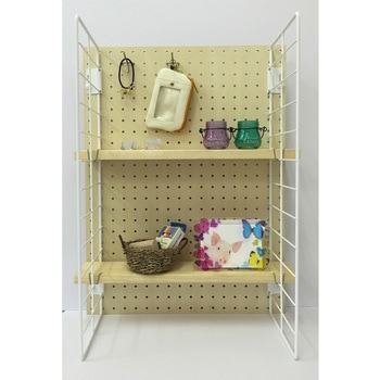 メッシュ棚受専用ジョイント金具 穴あきボード+メッシュ棚受 WAKI
