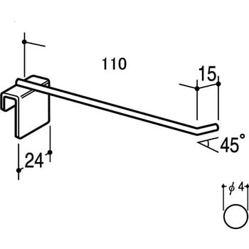 ステンレスロッドフック - ROYAL(ロイヤル)[建築金物]