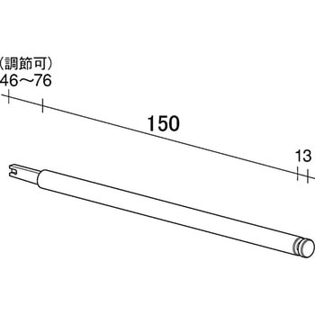 フェイスロッド19Φ ポイントヘッド ROYAL(ロイヤル)[建築金物]