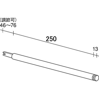 フェイスロッド19Φ ポイントヘッド ROYAL(ロイヤル)[建築金物]