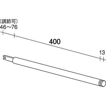 フェイスロッド19Φ ポイントヘッド ROYAL(ロイヤル)[建築金物]