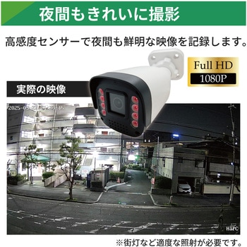 200万画素PoEタイプNVR防犯カメラセット カメラ2台、HDD500GB付き ブロードウォッチ
