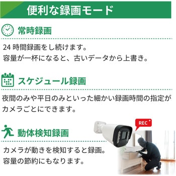 200万画素PoEタイプNVR防犯カメラセット カメラ8台、HDD1TB付き ブロードウォッチ
