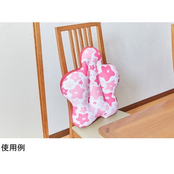 CuCuスリム 腰楽クッション ピースフラワー ピンク 龍野コルク工業