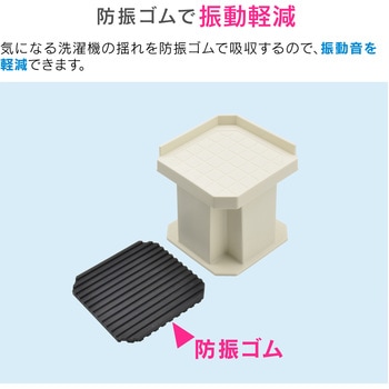 これカモ 洗濯機用 かさ上げ台 (振動軽減 掃除・メンテナンスに最適 置くだけ簡単) GAONA(ガオナ)