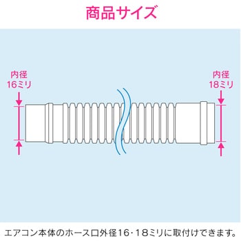 ヤータモン・カーチス ドレンホースお悩み解決セット エアコン用 (長さ調節可能 ポコポコ音解消 防臭・防虫効果 取付簡単) GAONA(ガオナ)  各種用途バルブ 【通販モノタロウ】