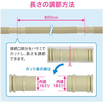 これカモ ドレンホースと消音バルブのセット エアコン用   (長さ調節可能 ポコポコ音解消 防臭・防虫効果 取付簡単) GAONA(ガオナ)