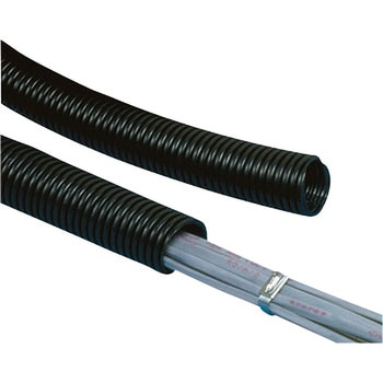 コルゲートチューブ 耐熱性ナイロン6 スリットなし 黒 - PANDUIT(パンドウイット)